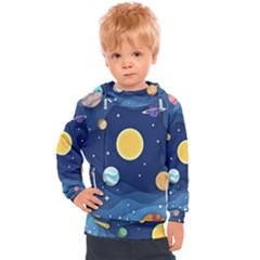 Galaxy Background Kids  Hooded Pullover by danenraven