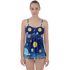 Galaxy Background Babydoll Tankini Set by danenraven