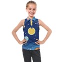 Galaxy Background Kids  Sleeveless Polo Tee View1