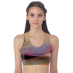 Landscape Illustration Nature Sky Sports Bra by Wegoenart