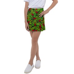 Illustration Christmas Xmas Background Kids  Tennis Skirt by Wegoenart