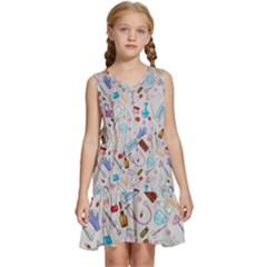 Medical Devices Kids  Sleeveless Tiered Mini Dress by SychEva