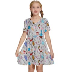 Medical Devices Kids  Short Sleeve Tiered Mini Dress by SychEva