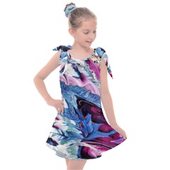 Feathers Kids  Tie Up Tunic Dress by kaleidomarblingart