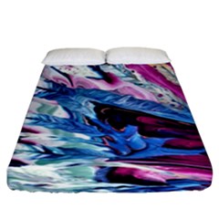 Feathers Fitted Sheet (king Size) by kaleidomarblingart