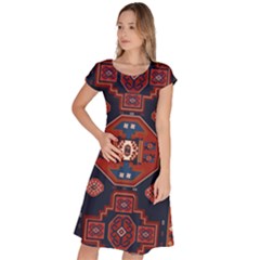 Armenian Old Carpet  Classic Short Sleeve Dress by Gohar