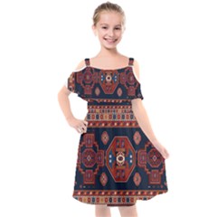 Armenian Carpet Kids  Cut Out Shoulders Chiffon Dress by Gohar