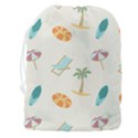 Cool Summer Pattern - Beach Time!   Drawstring Pouch (3XL) View2