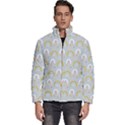 Rainbow pattern Men s Puffer Bubble Jacket Coat View1