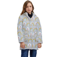 Rainbow Pattern Kid s Hooded Longline Puffer Jacket by ConteMonfrey