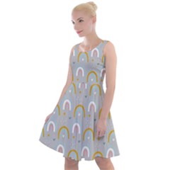 Rainbow Pattern Knee Length Skater Dress by ConteMonfrey