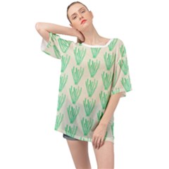 Watercolor Seaweed Oversized Chiffon Top by ConteMonfrey