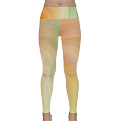 Gradient Orange, Green - Colors Fest Lightweight Velour Classic Yoga Leggings by ConteMonfrey