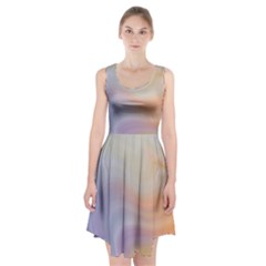 Gradient Purple, Orange Racerback Midi Dress by ConteMonfrey