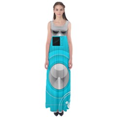 Blue Washing Machine, Electronics Empire Waist Maxi Dress by Jancukart