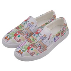 Easter Village  Men s Canvas Slip Ons by ConteMonfrey