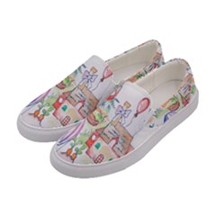 Easter Village  Women s Canvas Slip Ons by ConteMonfrey