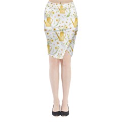 Easter Garden   Midi Wrap Pencil Skirt by ConteMonfrey