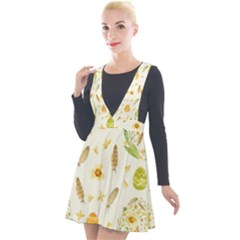 Easter Egg Plunge Pinafore Velour Dress by ConteMonfrey