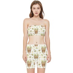 Plant Pot Easter Stretch Shorts And Tube Top Set by ConteMonfrey