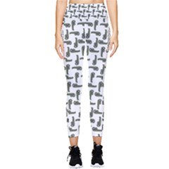 Cute Worm Sketchy Drawing Motif Pattern Pocket Leggings  by dflcprintsclothing