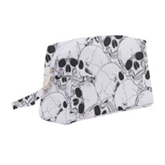 Skull Pattern Wristlet Pouch Bag (medium) by Valentinaart