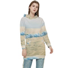 Sea Beach Ocean Sunset Sky Nature Coast Water Women s Long Oversized Pullover Hoodie by danenraven