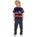 Night Houses River Bokeh Leaves Fall Autumn Kids  Sports Tee View2