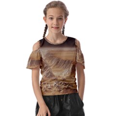 Mars Crater Planet Canyon Cliff Nasa Astronomy Kids  Butterfly Cutout Tee by danenraven