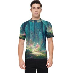 Magical Forest Forest Painting Fantasy Men s Short Sleeve Rash Guard by danenraven