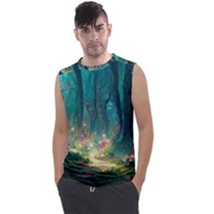 Magical Forest Forest Painting Fantasy Men s Regular Tank Top by danenraven