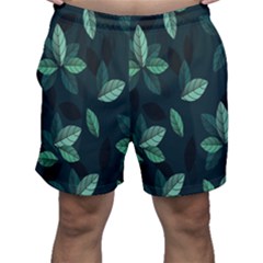 Leaves Pattern Men s Shorts