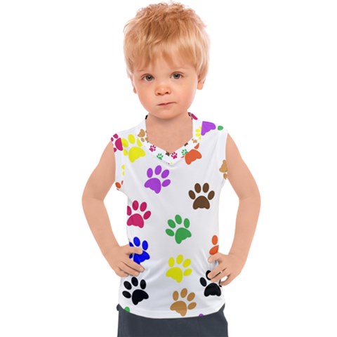 Pawprints Kids  Sport Tank Top by artworkshop