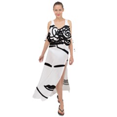 Frida Kahlo  Maxi Chiffon Cover Up Dress by Sobalvarro
