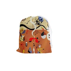 Carnival Of The Harlequin Art Drawstring Pouch (medium) by danenraven