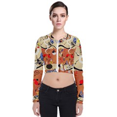 Carnival Of The Harlequin Art Long Sleeve Zip Up Bomber Jacket by danenraven