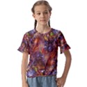 Fantasy Surreal Animals Psychedelic Pattern Kids  Cuff Sleeve Scrunch Bottom Tee View1