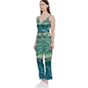 Art Pattern Artis Hands Illustration V-Neck Spaghetti Strap Tie Front Jumpsuit View2