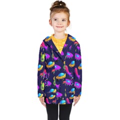 Space Pattern Kids  Double Breasted Button Coat by Pakemis