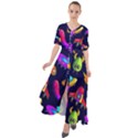 Space Pattern Waist Tie Boho Maxi Dress View1