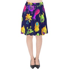 Space Patterns Velvet High Waist Skirt by Pakemis