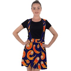 Space Patterns Pattern Velvet Suspender Skater Skirt by Pakemis