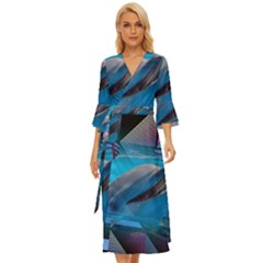 Beautiful  Midsummer Wrap Dress by Sparkle