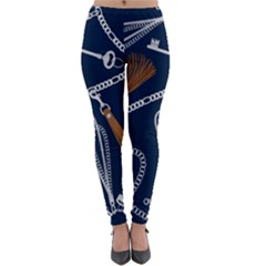 Chains-seamless-pattern Lightweight Velour Leggings by Pakemis