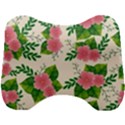 Cute-pink-flowers-with-leaves-pattern Head Support Cushion View1