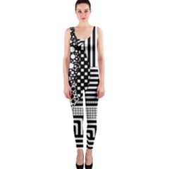 Black And White One Piece Catsuit by gasi