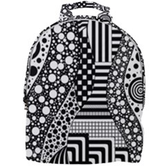 Black And White Mini Full Print Backpack by gasi