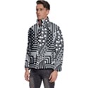 Black and white Men s Puffer Bubble Jacket Coat View2