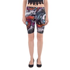 Abstract Art Yoga Cropped Leggings by gasi