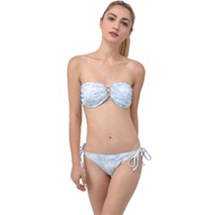 Blue 2 Zendoodle Twist Bandeau Bikini Set by Mazipoodles